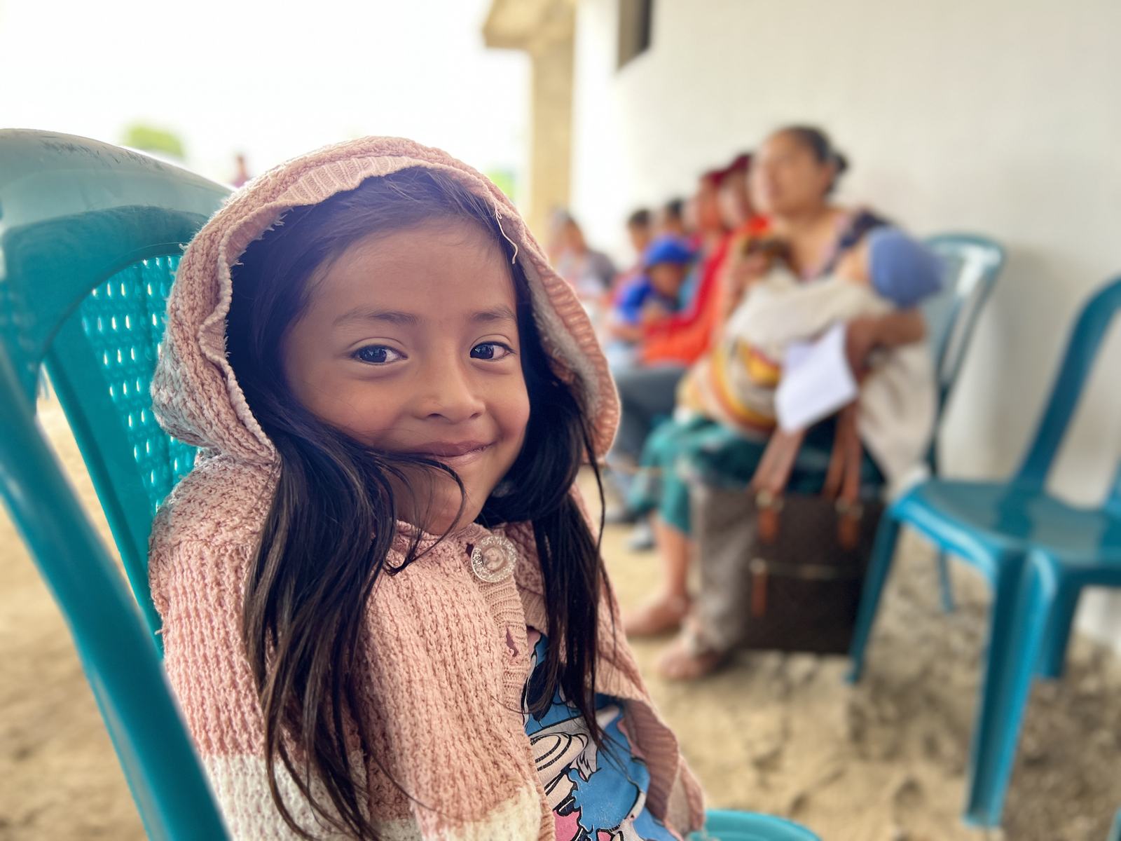 smiling in sweater aleluya