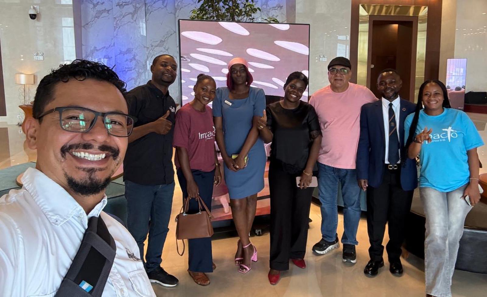 September 2026 a selfie with friends in Equatorial Guinea aleluya